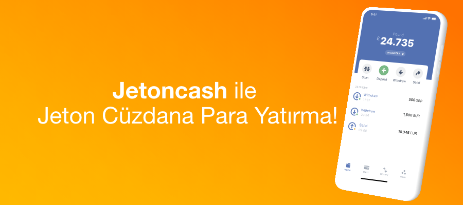 jetoncash ile jeton cüzdana para yatırma